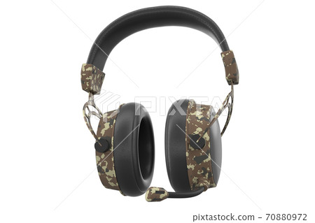 3D rendering of gaming headphones with microphone for cloud gaming and streaming 3D rendering of gaming headphones with microphone for cloud gaming and streaming 70880972
