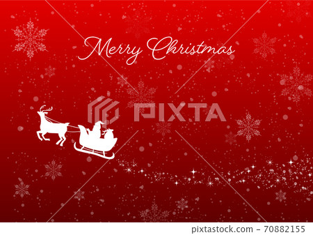 聖誕聖誕老人和夜晚的天空圖 70882155