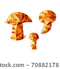 Mushrooms in low poly style, polygon vector triangle boletus 70882178