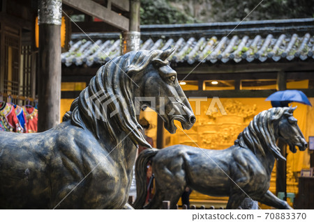 Horse statues in Wulong National Park 70883370