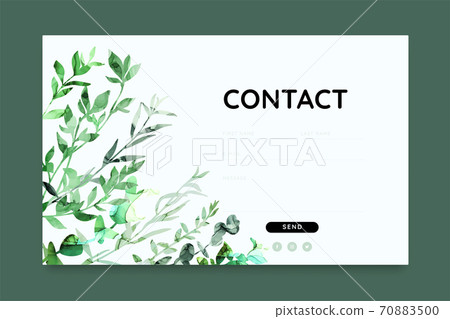 Website contact form template with floral elements Website contact form template with floral elements 70883500
