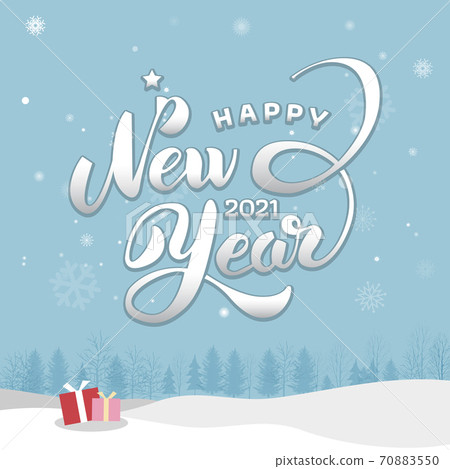 Happy New Year 2021 Card Happy New Year 2021 Card 70883550