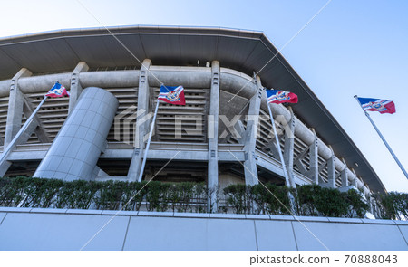 View of Yokohama cityscape of Japan such as Nissan Stadium 70888043