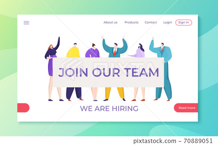 Work team hiring flat employee, announcement background banner vector illustration. Business job hire concept design. Graphic employment Work team hiring flat employee, announcement background banner vector illustration. Business job hire concept design. Graphic employment 70889051