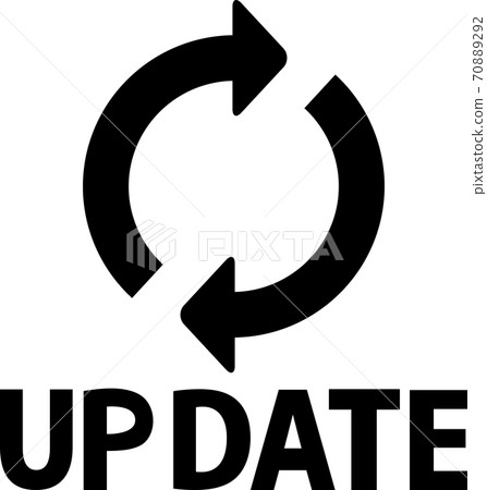 旋轉箭頭圖標和“ UP DATE”字樣 70889292