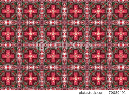 Christmas background tile red green and white color illustration Christmas background tile red green and white color illustration 70889491