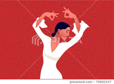 Beautiful graceful hands of young flamenco dancer Beautiful graceful hands of young flamenco dancer 70892437