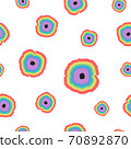 Seamless pattern rainbow flowers on white background, vector eps 10 70892870