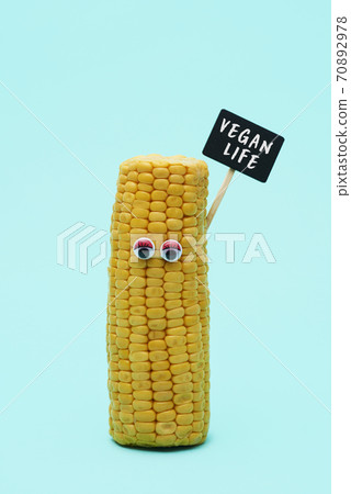 corncob and text vegan life in a sign corncob and text vegan life in a sign 70892978
