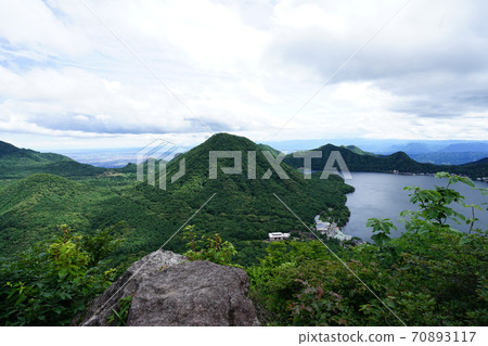 Looking toward Haruna Fuji from the summit of Eboshigatake on Mt. Haruna, Gunma Prefecture 70893117