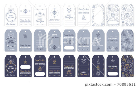 Christmas tags and labels for new year gifts set Christmas tags and labels for new year gifts set 70893611