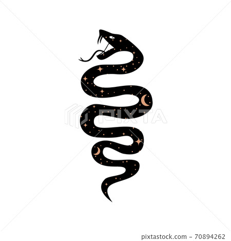 Occult trendy hand drawn illustration with... - Stock Illustration ...