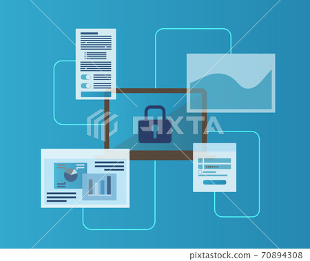 Data Security in the Age of Digital Transformation vector Data Security in the Age of Digital Transformation vector 70894308