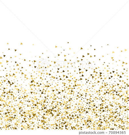 Gold triangles luxury sparkling confetti. Scattere Gold triangles luxury sparkling confetti. Scattere 70894365