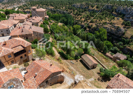 Medieval village of Calatanazor in Soria, Castilla y Leon, Spain. Medieval village of Calatanazor in Soria, Castilla y Leon, Spain. 70894507