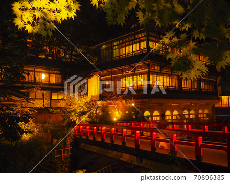 [Gunma Prefecture] Night view of Shiman Onsen 70896385