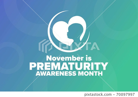 November is Prematurity Awareness Month concept. Template for background, banner, card, poster with 70897997
