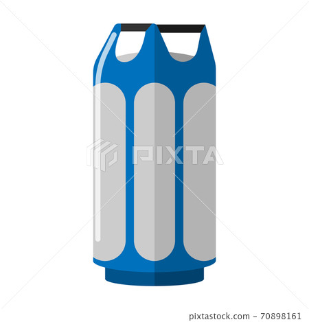 Long Gas Cylinder Isolated On White Background Stock Illustration 70898161 Pixta