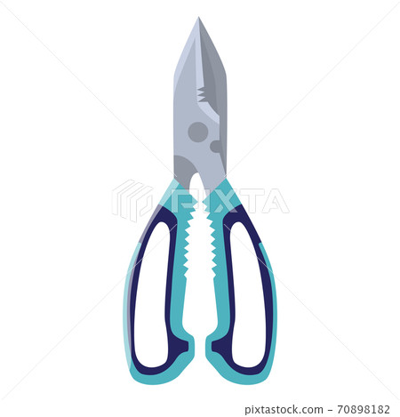 Metal Cutting Scissors Isolated On White Stock Photo, Picture and