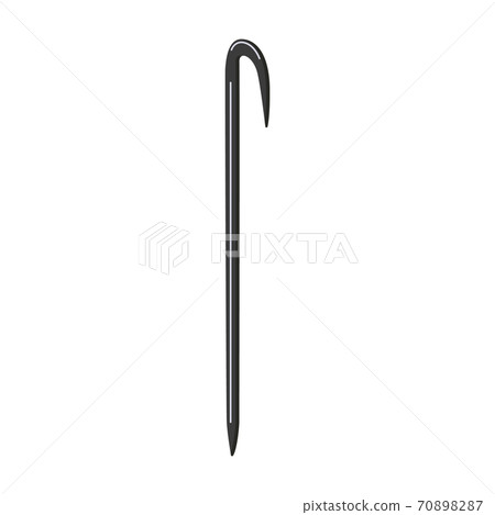 Crowbar icon in flat style isolated on white background. Crowbar icon in flat style isolated on white background. 70898287