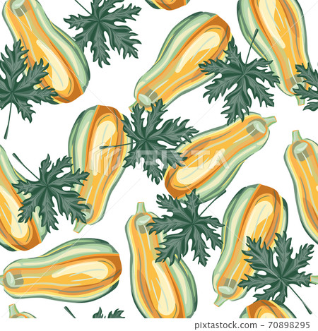 Tropical seamless pattern with papaya. Hand drawn pawpaw wallpaper. Tropical seamless pattern with papaya. Hand drawn pawpaw wallpaper. 70898295