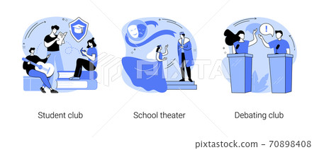 After-school activity abstract concept vector illustrations. After-school activity abstract concept vector illustrations. 70898408