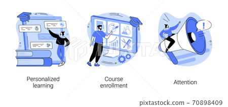 Flexible study plan abstract concept vector illustrations. Flexible study plan abstract concept vector illustrations. 70898409