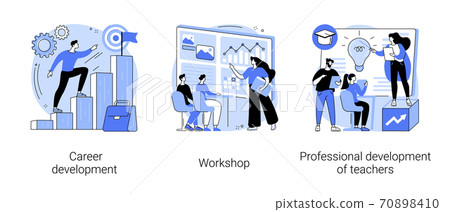 New skills gain abstract concept vector illustrations. New skills gain abstract concept vector illustrations. 70898410