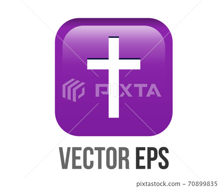 vector gradient purple Latin, Christian cross icon round corner button vector gradient purple Latin, Christian cross icon round corner button 70899835