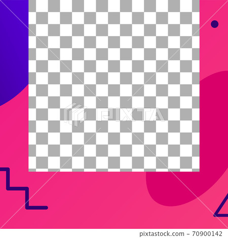 Fluid shapes post. Trendy photo frame post template 70900142
