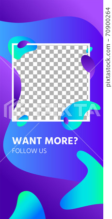 Fluid shapes story. Abstract follow us social media story template 70900264