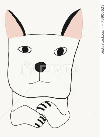 White dog portrait (childlike drawing) White dog portrait (childlike drawing) 70900623