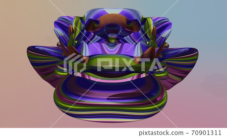 Man-made futuristic flower created in 3D - Stock Illustration [70901311 ...
