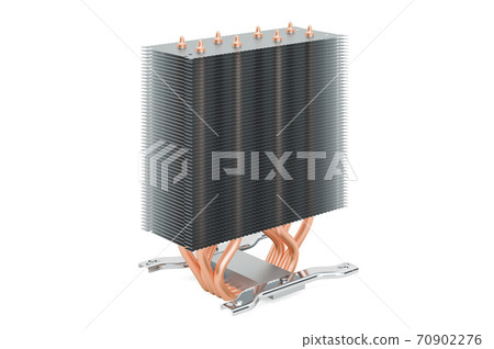 Heatsink from CPU fan, 3D rendering Heatsink from CPU fan, 3D rendering 70902276