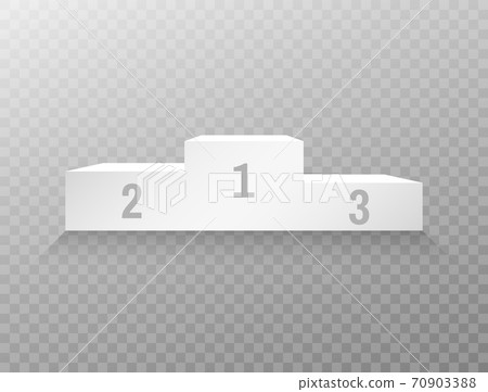 Vector black and gold podium png. Black and gold pedestal on an isolated  transparent background. Podium for advertising, podium for products. PNG.  Stock Vector