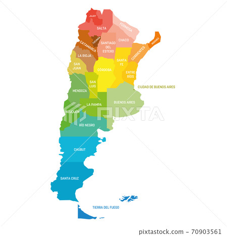 Argentina - map of provinces Argentina - map of provinces 70903561