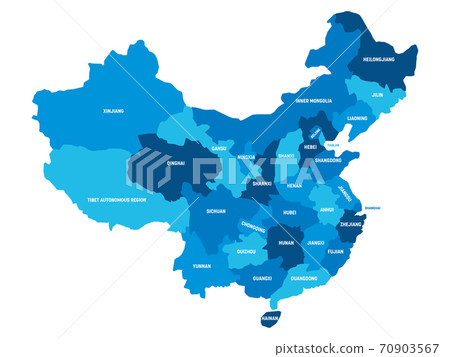 China - map of provinces 70903567