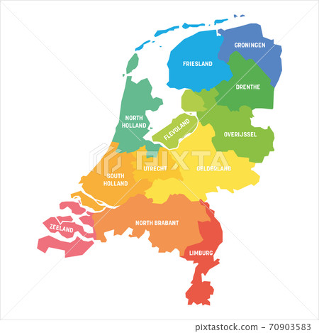 Netherlands - map of provinces Netherlands - map of provinces 70903583