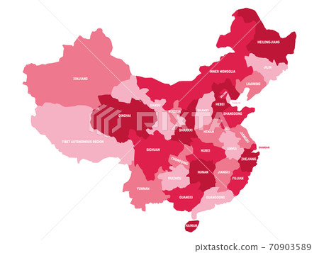 China - map of provinces China - map of provinces 70903589
