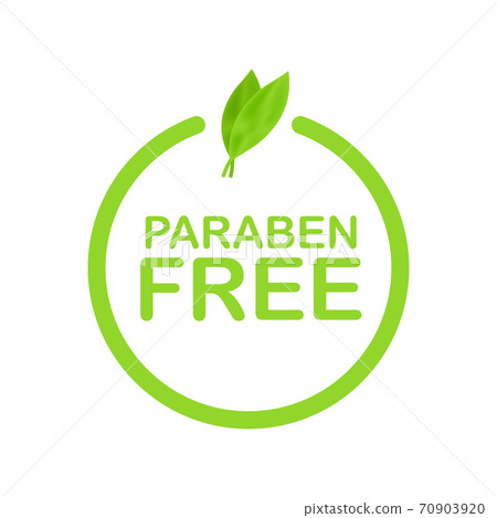 Green label paraben free. Symbol, sign. Organic, bio, eco symbol. Natural product. Vector stock illustration. 70903920