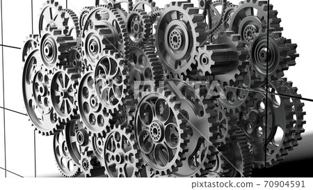 3D illustration of gear gear 70904591