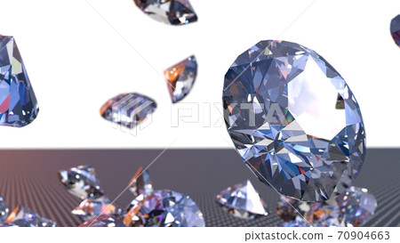 3D illustration CG of diamonds 3D illustration CG of diamonds 70904663