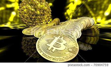 Bitcoin blockchain concept image - Stock Illustration [70904759] - PIXTA