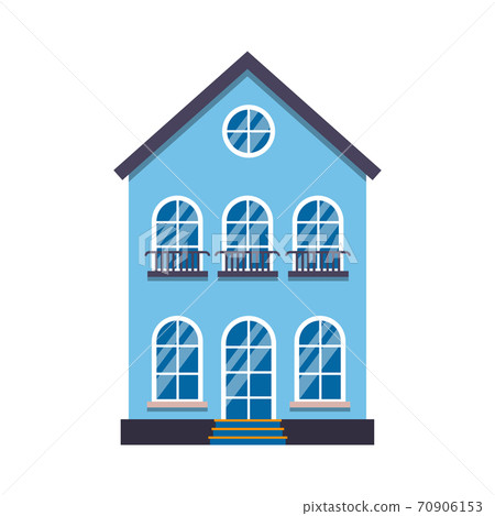 Cartoon house single colorful Amsterdam vector Cartoon house single colorful Amsterdam vector 70906153