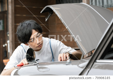 Man repairing a car Man repairing a car 70906185