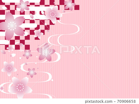 Red pop Japanese pattern - Stock Illustration [70906658] - PIXTA