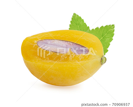 Marian plum fruit isolated on white background 70906937