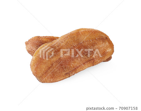 dried bananas (honey baked bananas) isolated on white background, Thai preserved food dried bananas (honey baked bananas) isolated on white background, Thai preserved food 70907158