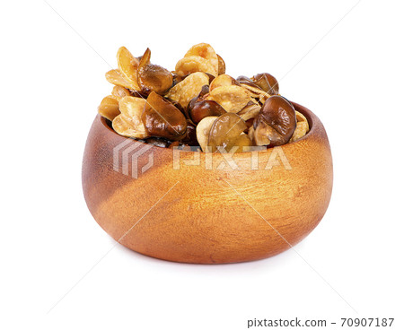 Broad bean, English Bean, European Bean, Field Bean. Fry (Vicia faba L.). isolated on white background 70907187