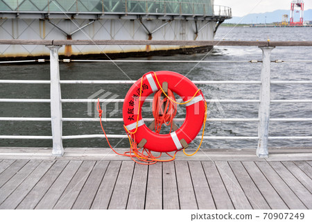 Floating ring for rescue of Osaka City Port Authority 70907249
